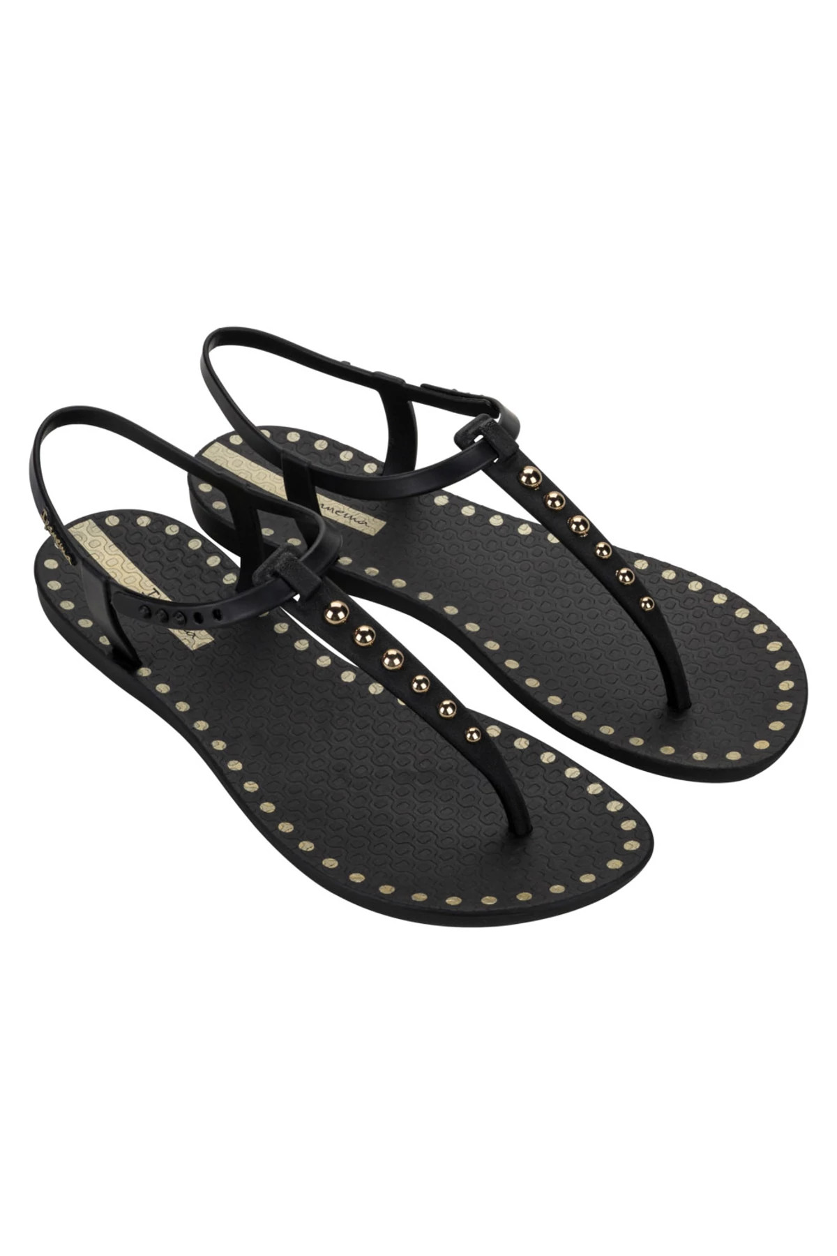 BLACK Class Dots T-Strap Thong Sandal image number 2