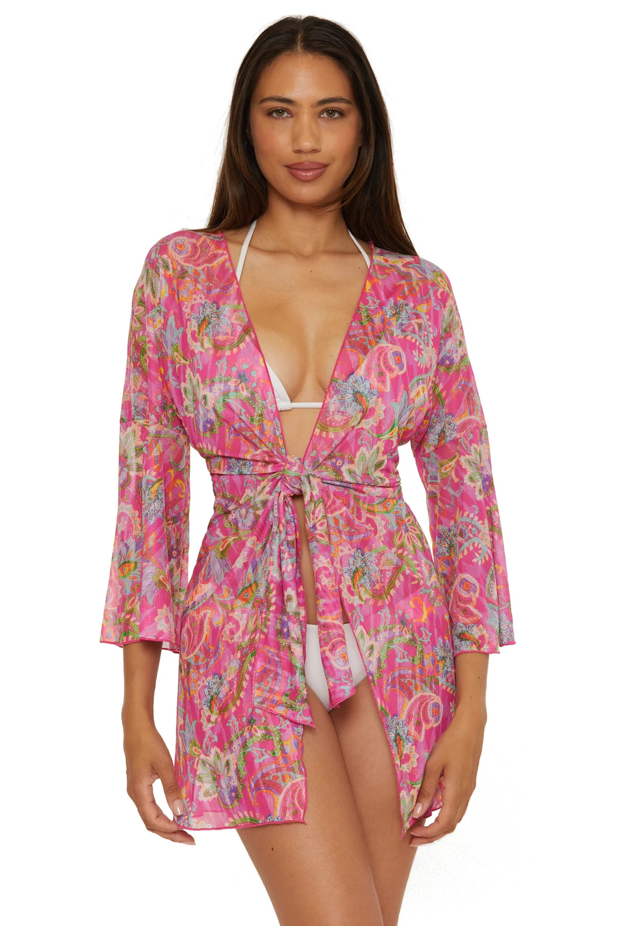 MULTI Tie Front Kimono image number 1