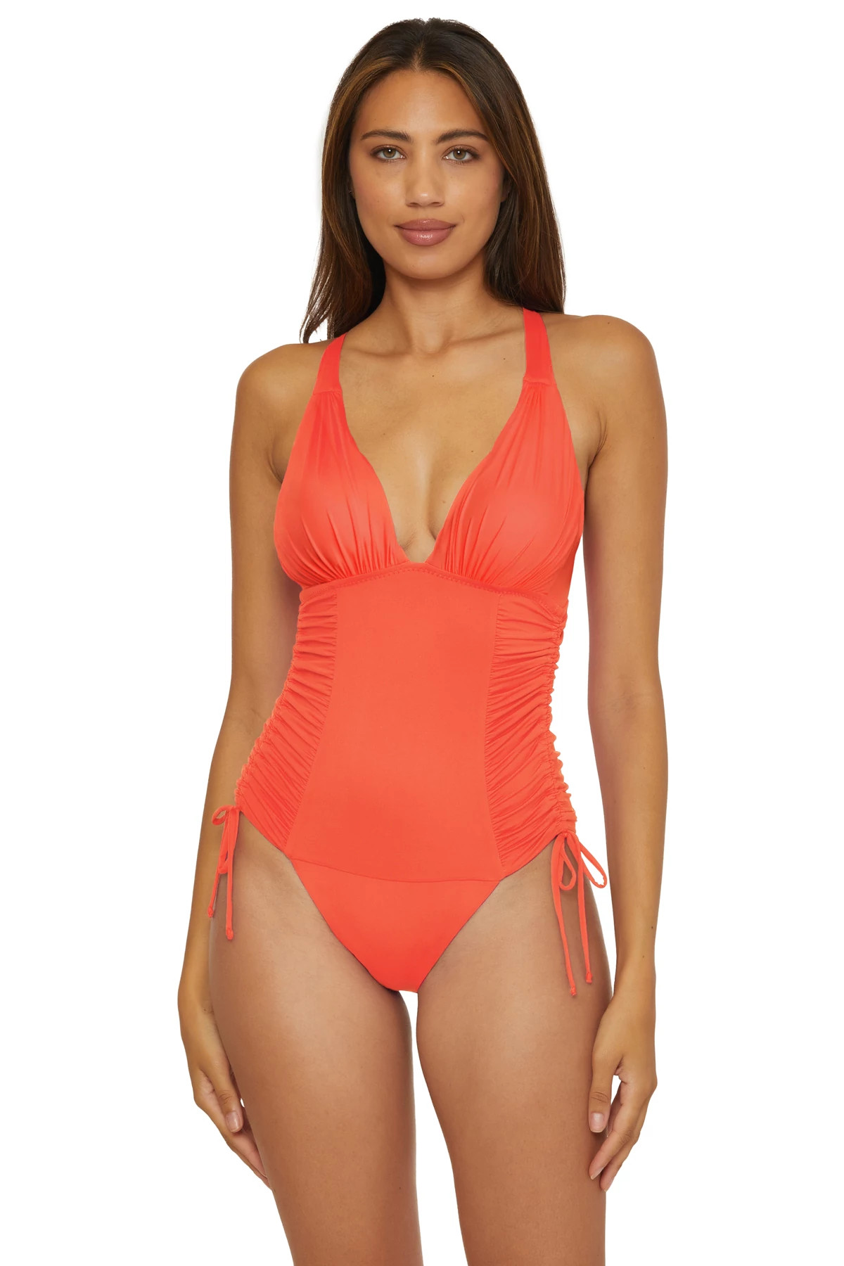 PAPAYA Shirred Delight One Piece Swimsuit image number 1