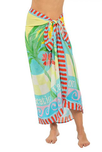 VACATION PALMS Isola Tropical Print Sarong