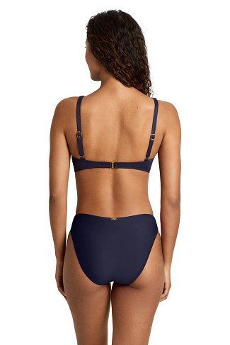 DARK NAVY Ruffle Banded Underwire Bikini Top