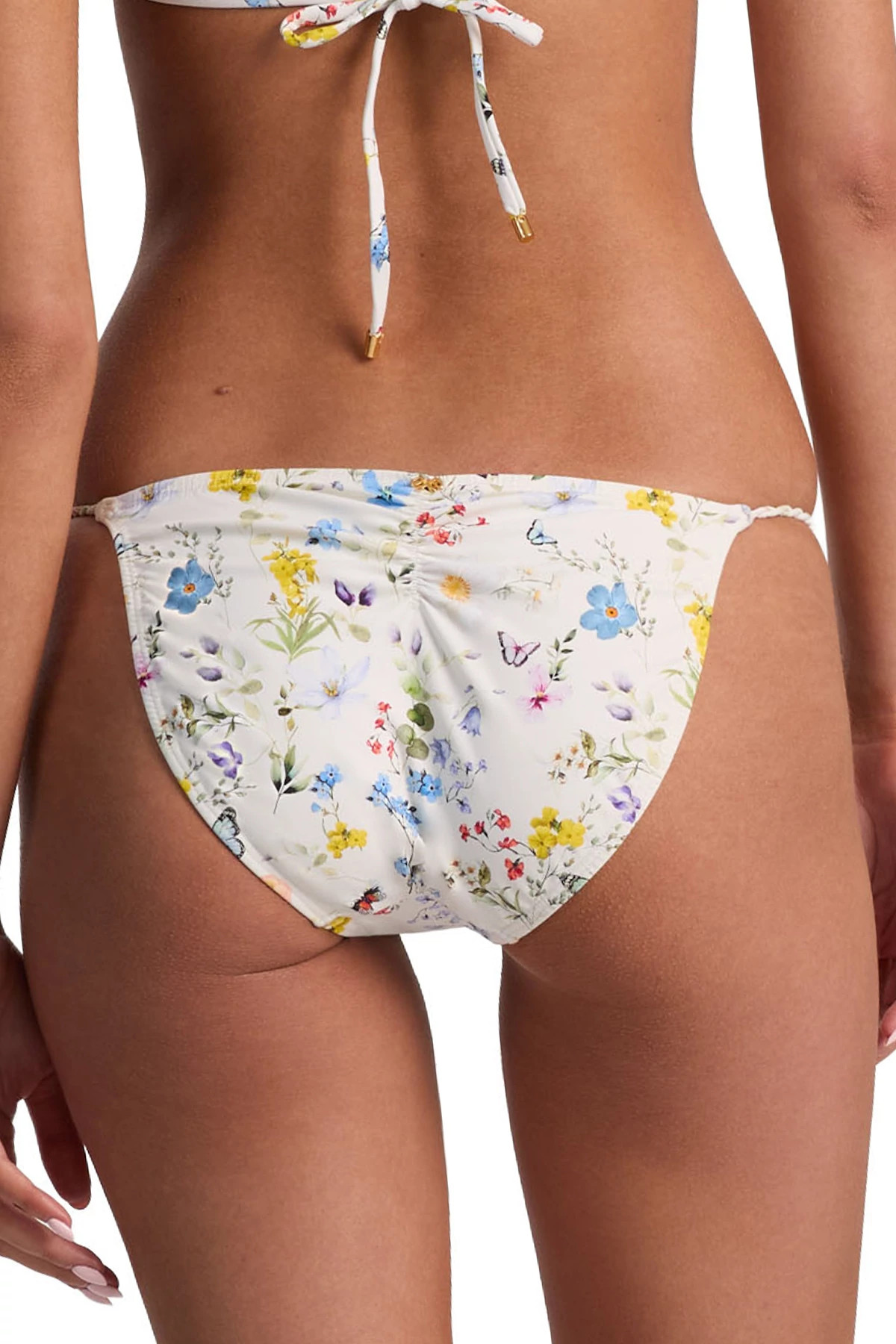 TWISTED VINES Beaded Floral Hipster Bikini Bottom image number 2