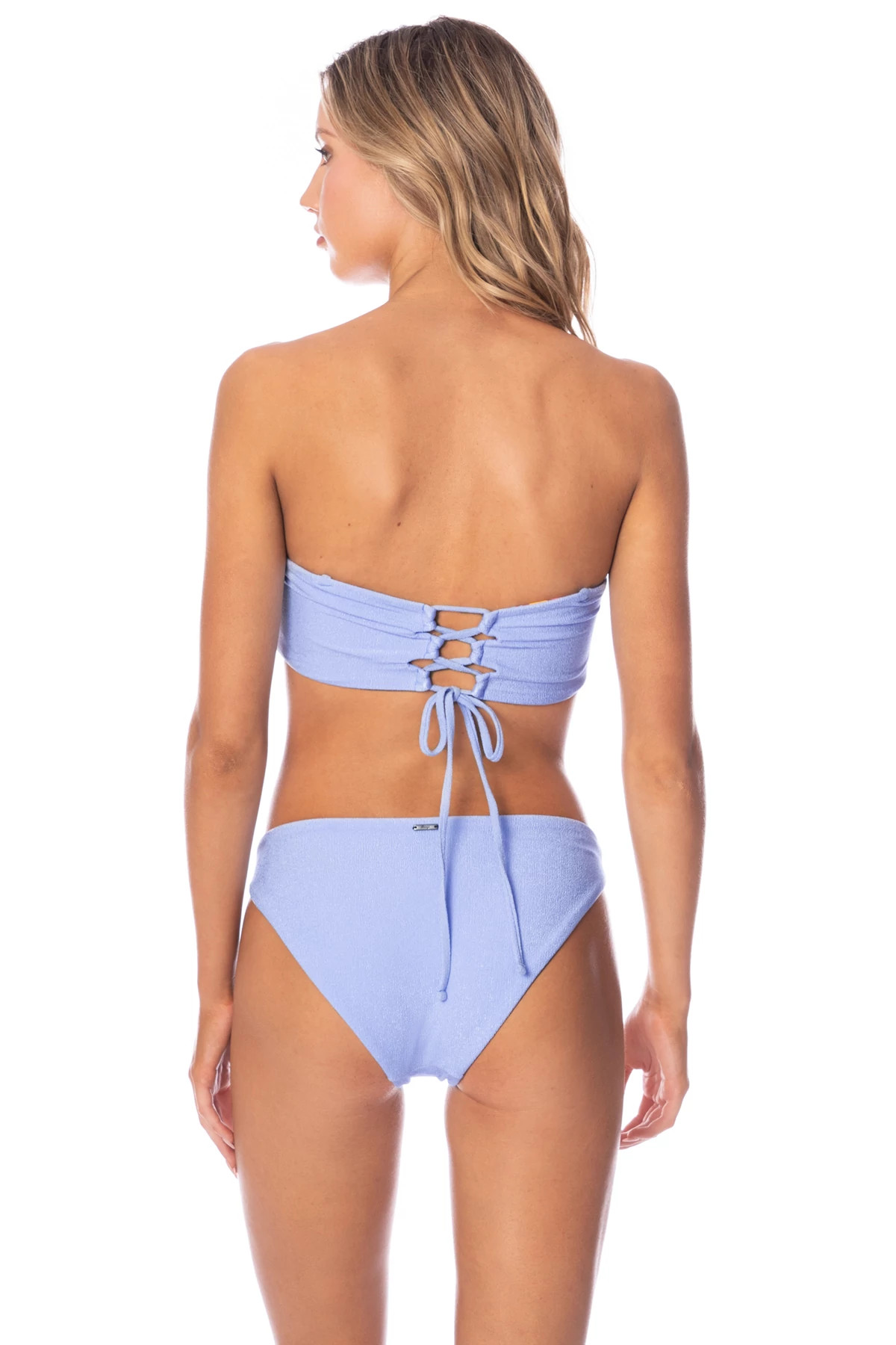 SERENITY BLUE Bora Reversible Bandeau Bikini Top image number 3