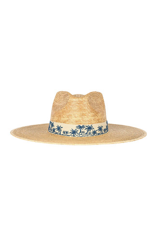 NATURAL Tropical Toile Palm Hat
