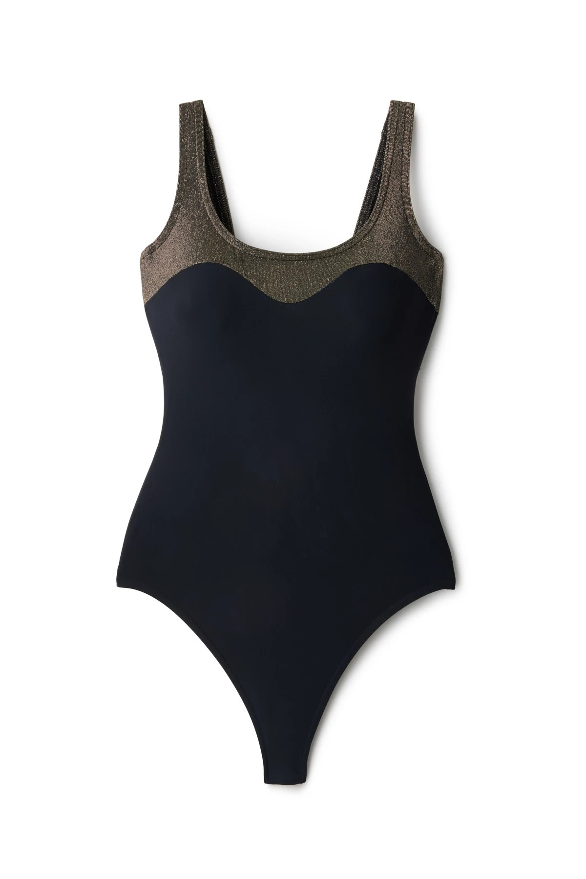 BLACK/GOLD Helena One Piece Swimsuit image number 3