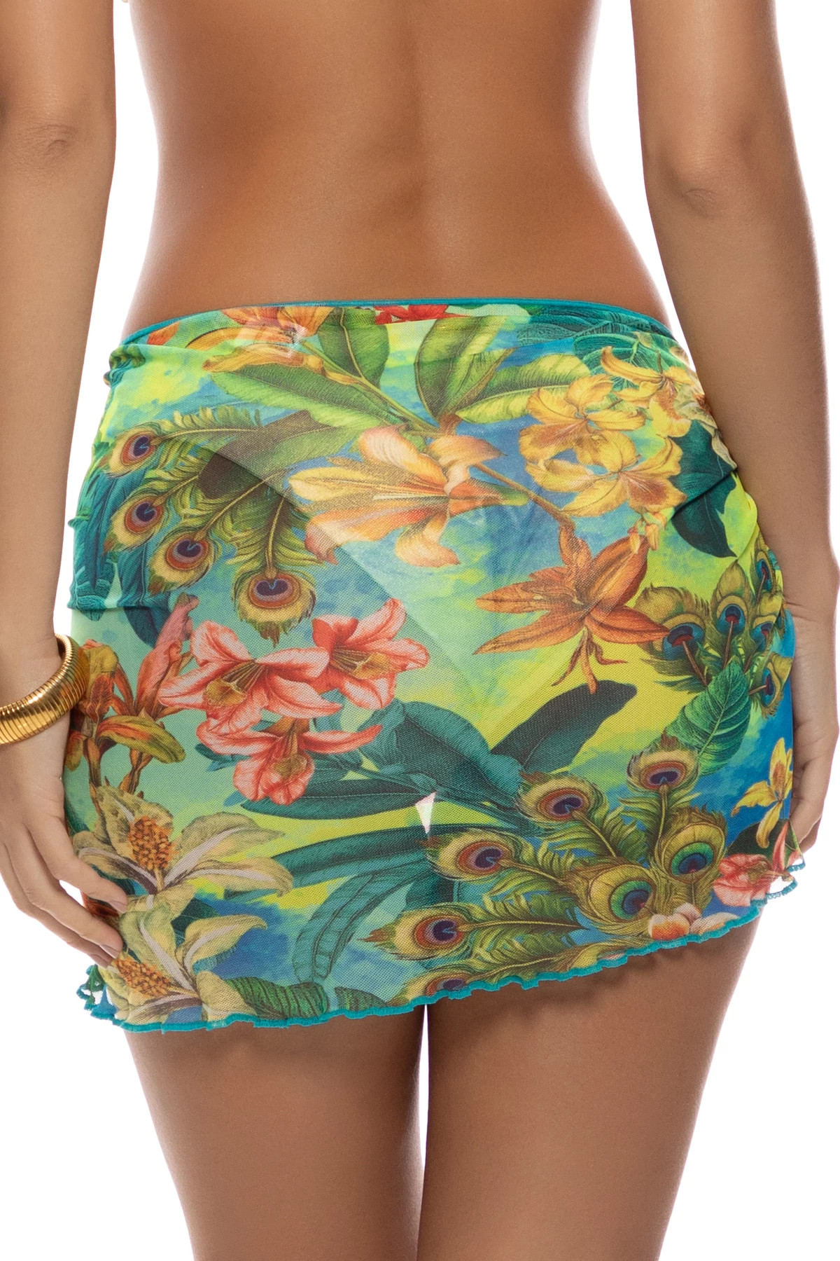 MULTI Jungle Print Mini Pareo Cover Up image number 2