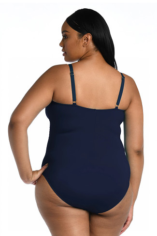 INDIGO Over The Shoulder One Piece Swimsuit