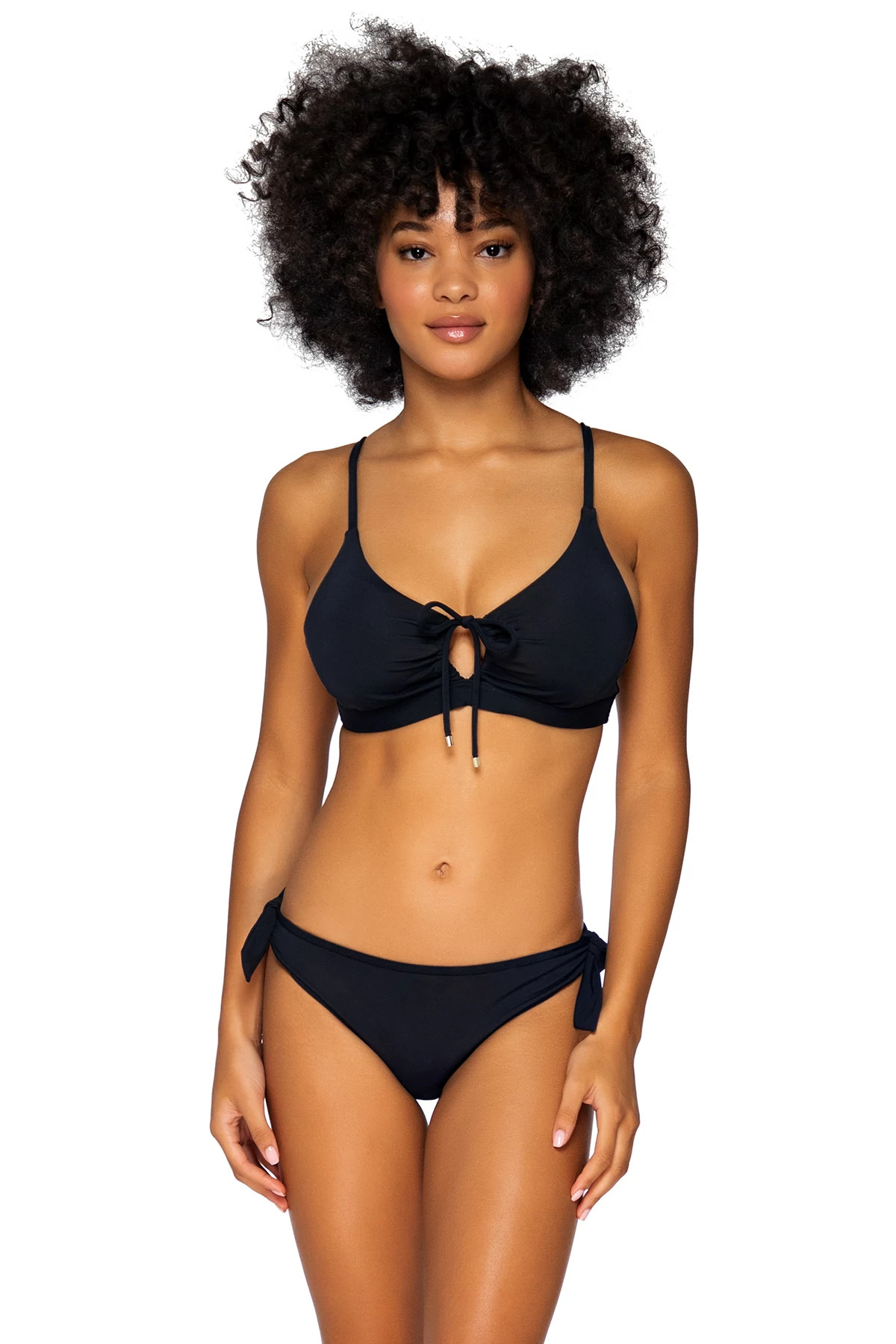BLACK Kauai Keyhole Underwire Bikini Top (D+ Cup) image number 1