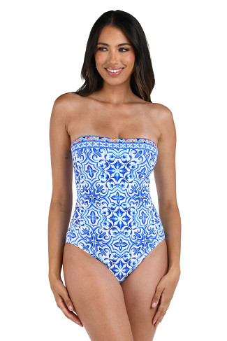 BLUE Alboran Sea Bandeau One Piece Swimsuit