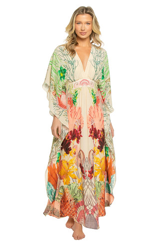 SEA ELEMENTS Taiel Floral Print Caftan Maxi Dress