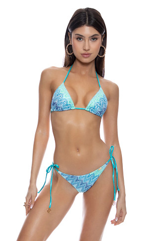 MULTI BLUE Seven Seas Triangle Bikini Top