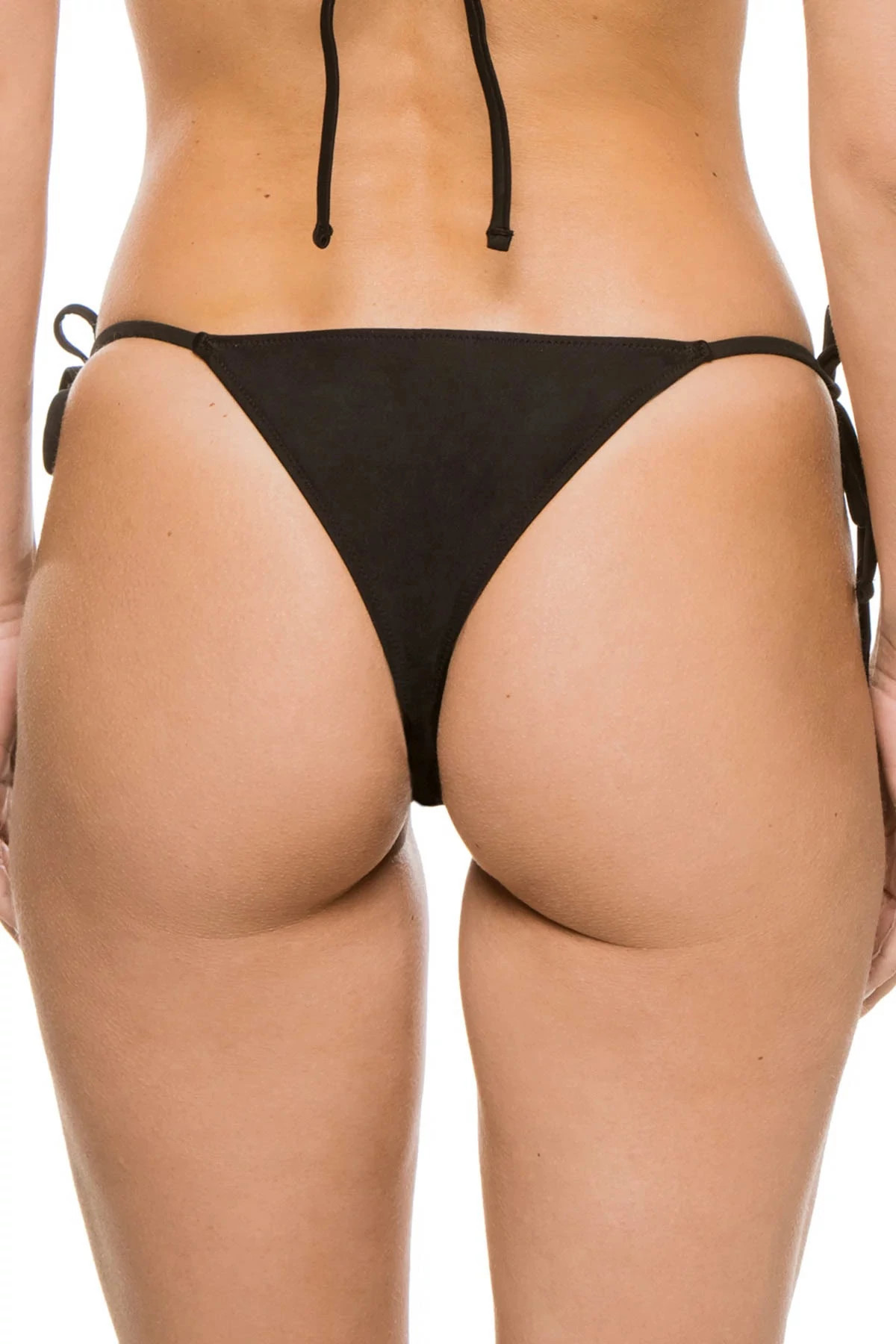 BLACK TERRA Praia Tie Side Brazilian Bikini Bottom image number 2