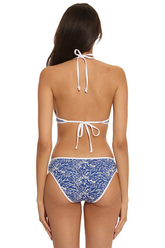 NAVY Autumn Jacquard Halter Bikini Top