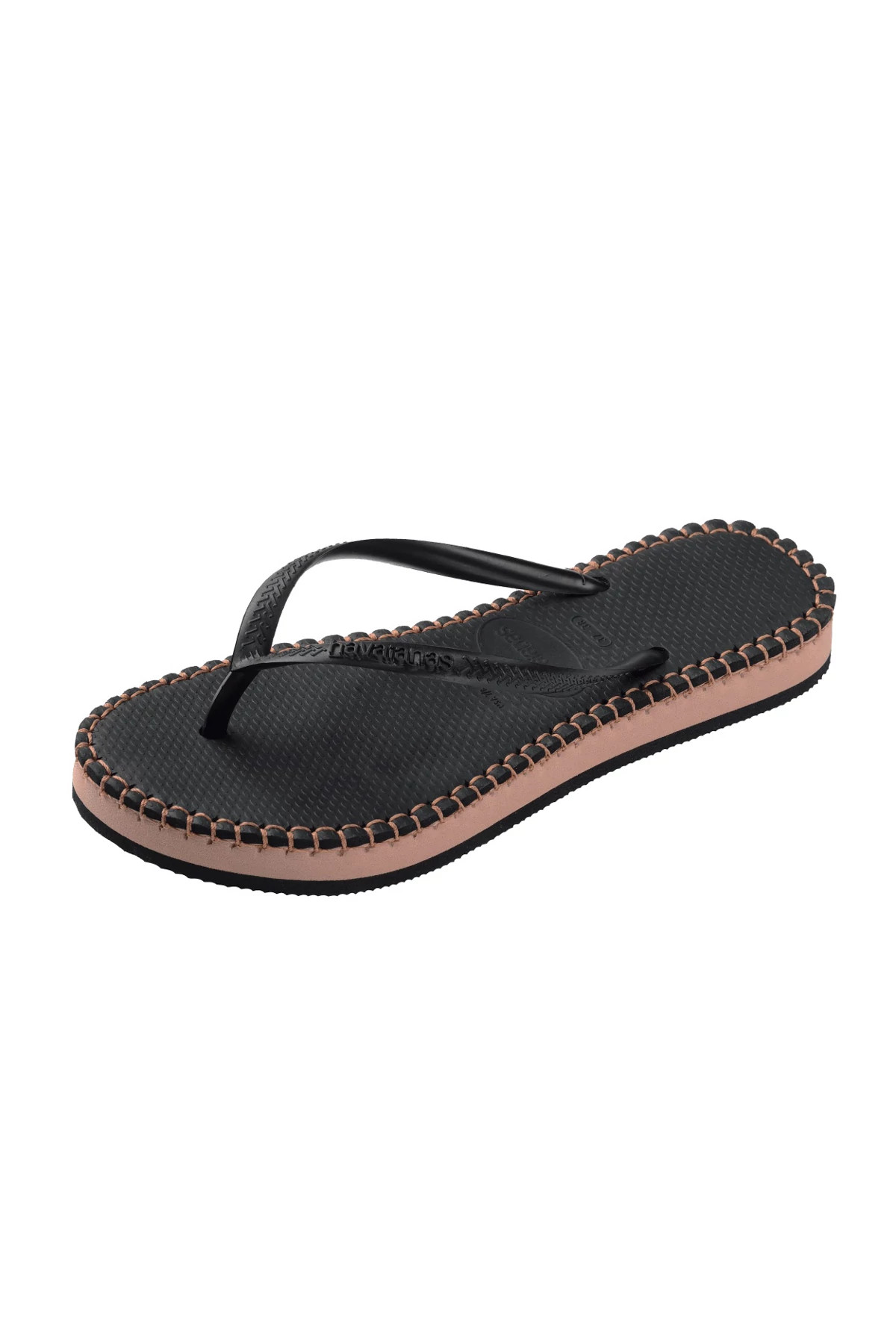 BLACK Flatform Flip Flops image number 2