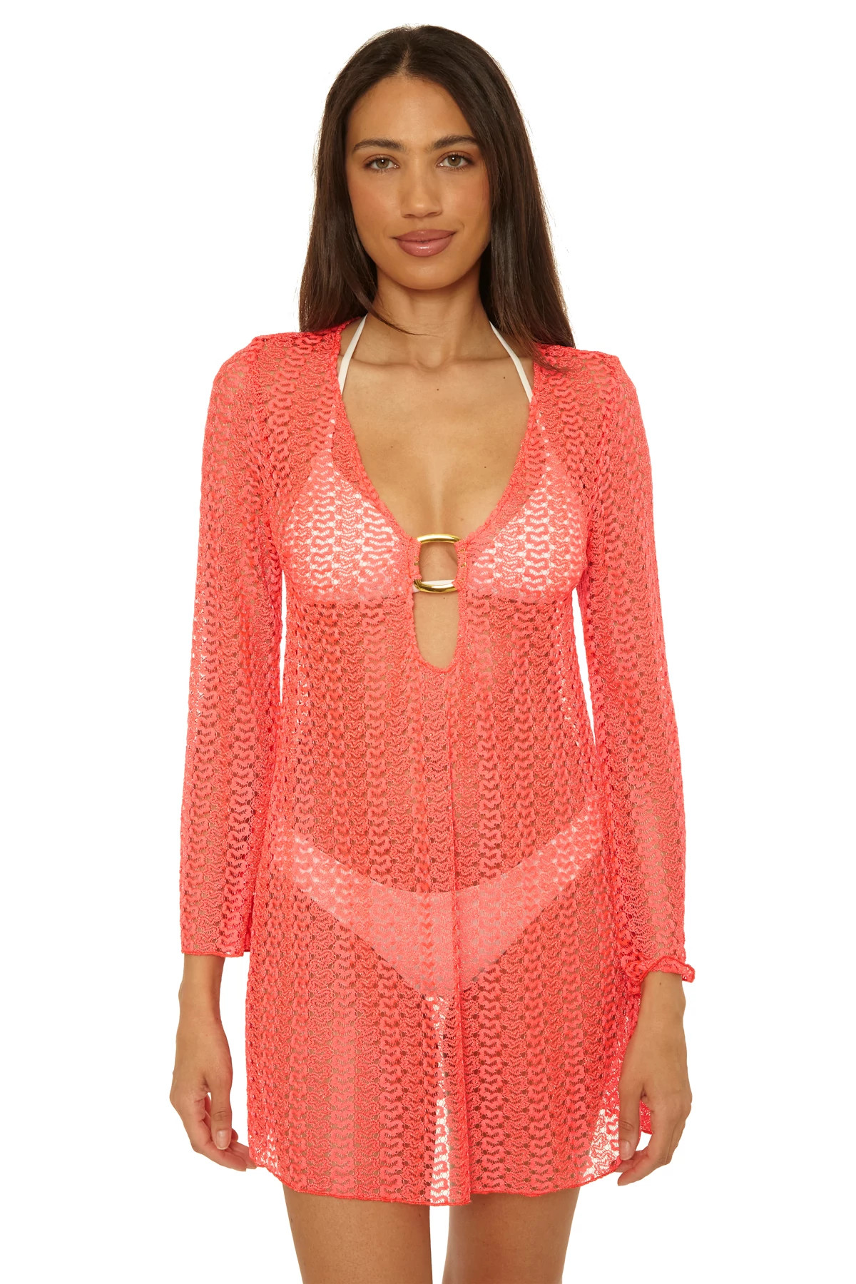 DRAGON FIRE Lace Crochet Tunic image number 1