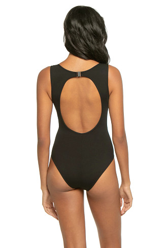 BLACK Charlotte High Neck One Piece Swimsuit