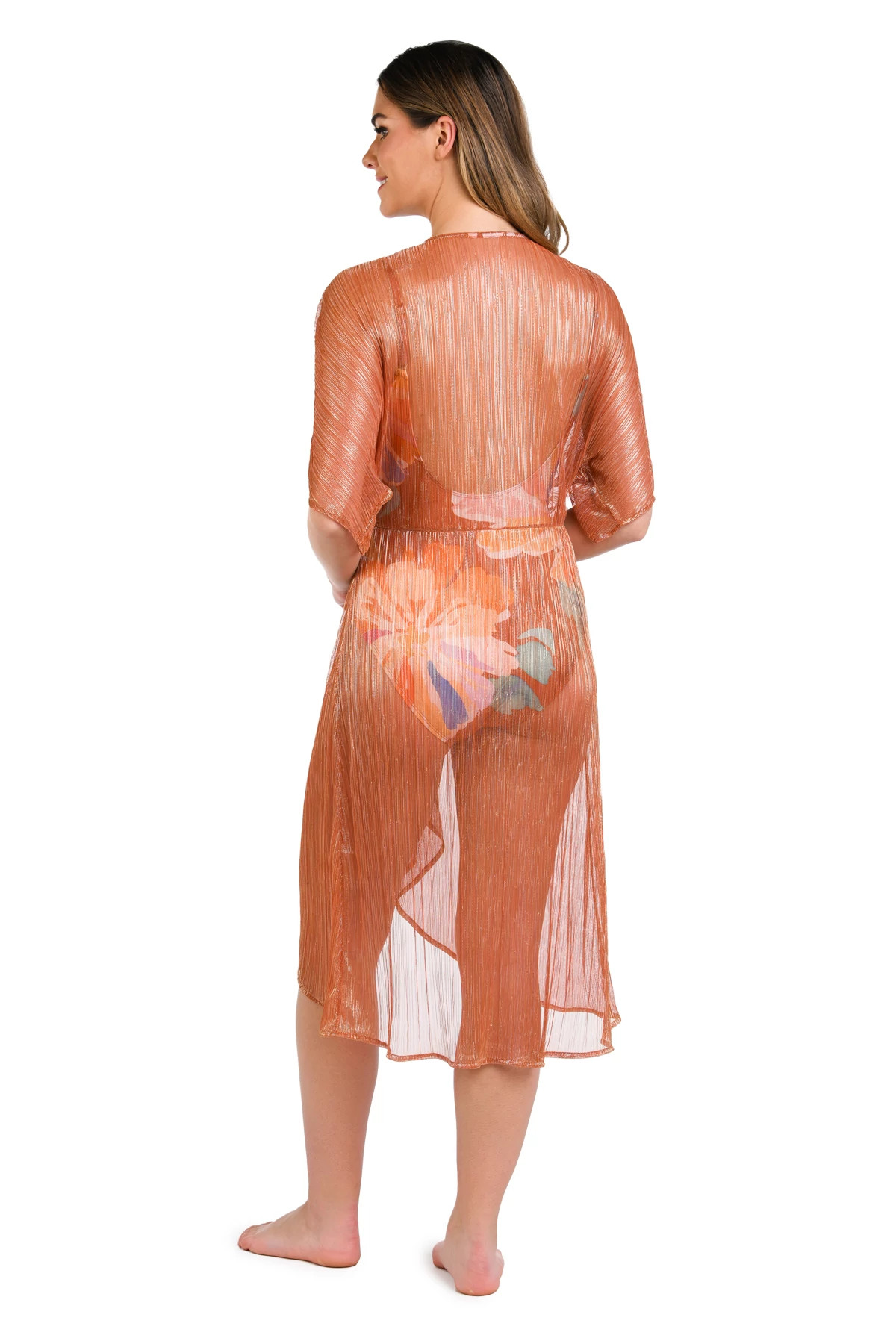 COPPER Golden Hour Midi Cover Up Dress image number 2