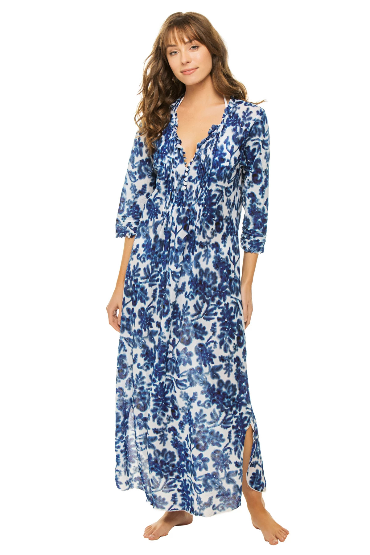 BLUE Poppy Caftan image number 1