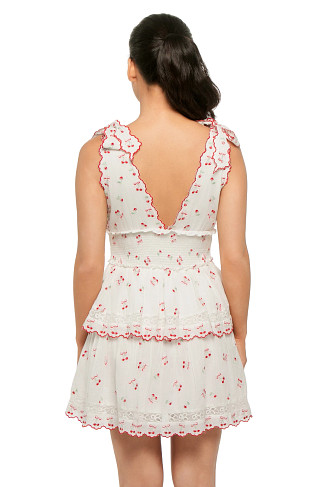 OPTIC WHITE Soira Cherry Mini Dress