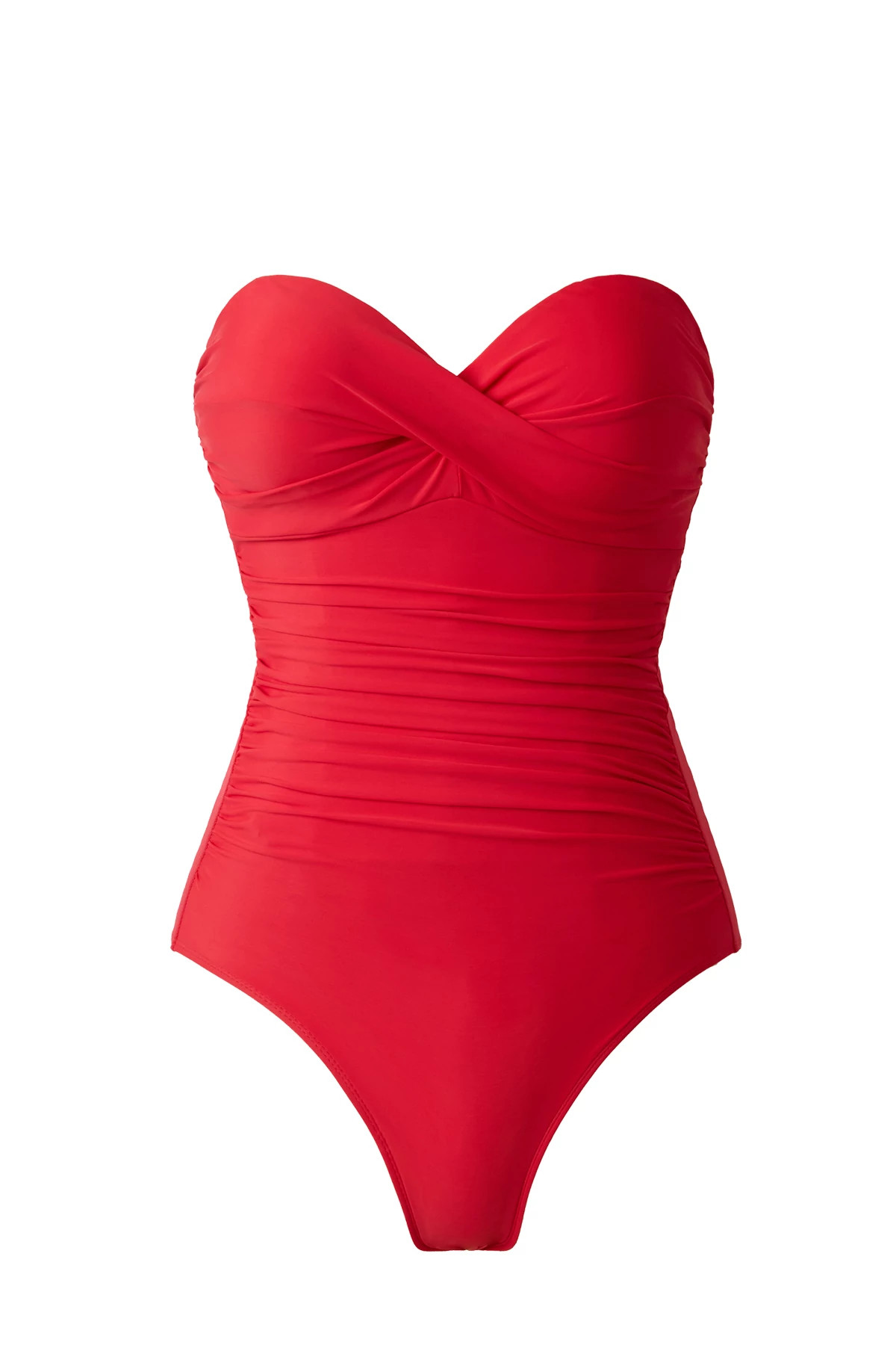 POPPY Madrid Twist Front Bandeau One Piece Swimsuit image number 4