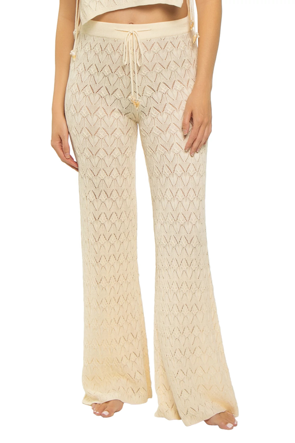 NATURAL Crochet Pants image number 1