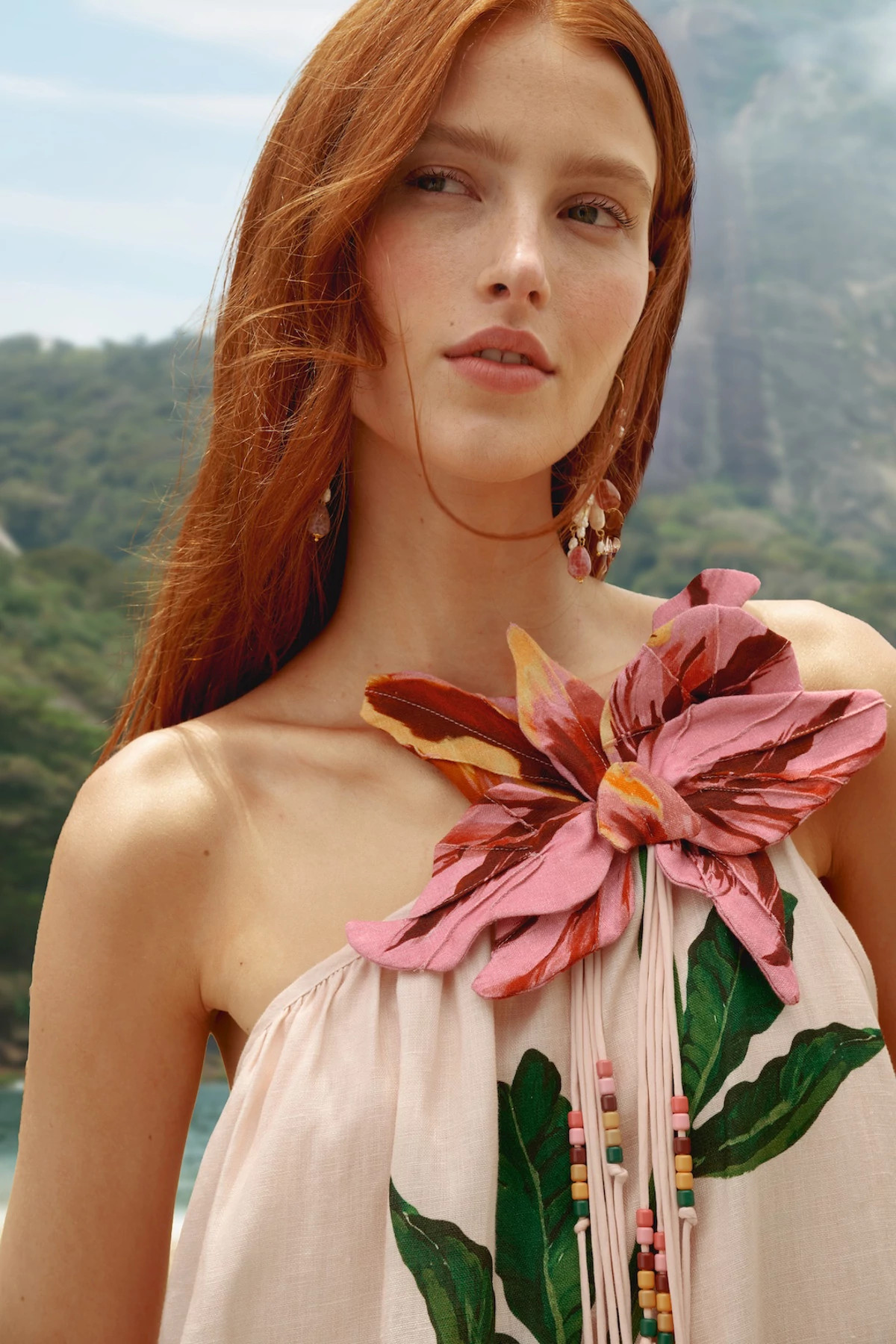 GARDEN TERRACE PINK Garden Terrace Linen Maxi Dress image number 5