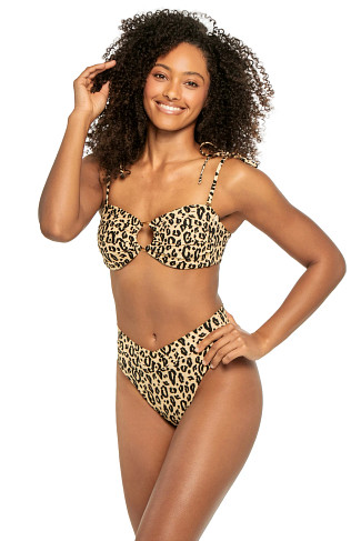 LEOPARD Cannes Bandeau Bikini Top
