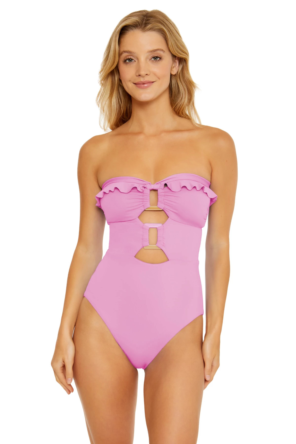 Ruffle One Piece Swimsuit image number 2
