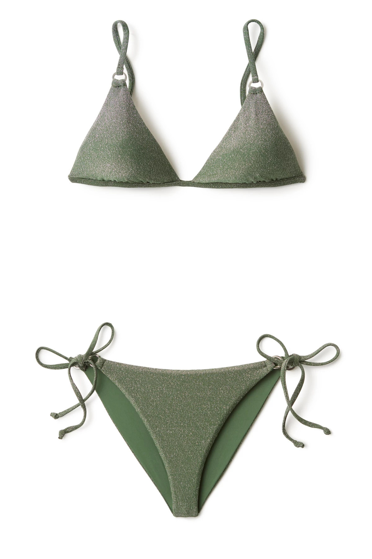 SEA GREEN Tulum Triangle Bikini Top image number 3