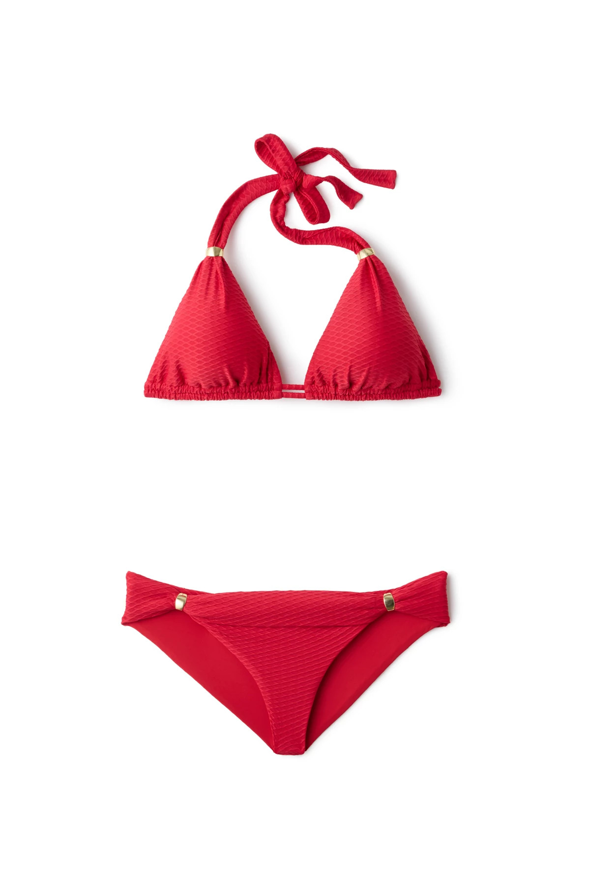 LIPSTICK Blake Textured Hipster Bikini Bottom image number 3