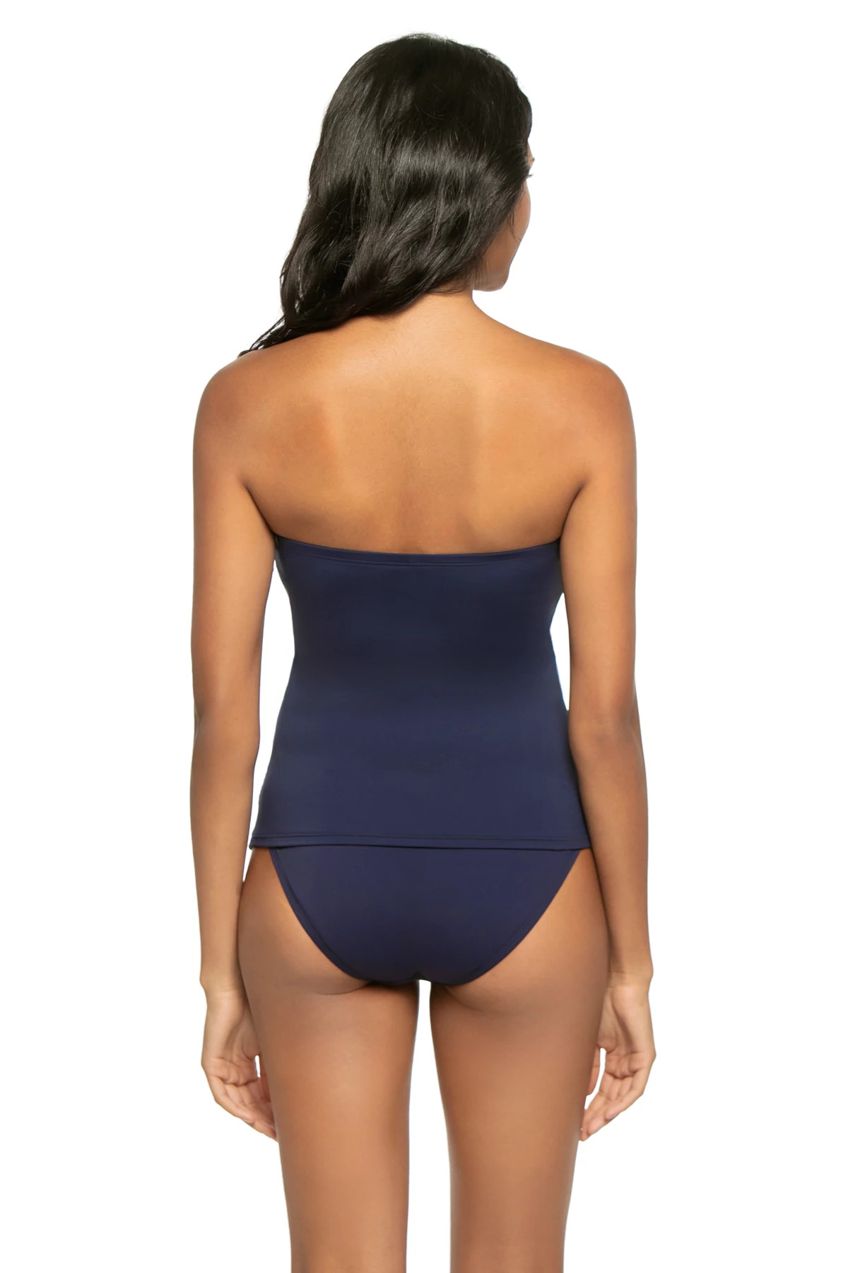 MARE NAVY Shirred Bandeau Tankini Top image number 2