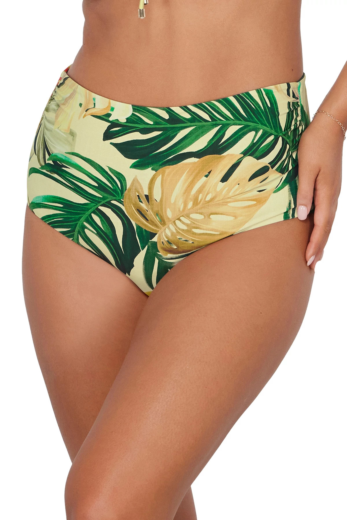 AMBER OASIS Capri High Waist Bikini Bottom image number 1