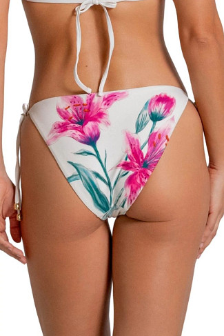 MULTI Orchid Beaded Tie Side Bikini Bottom