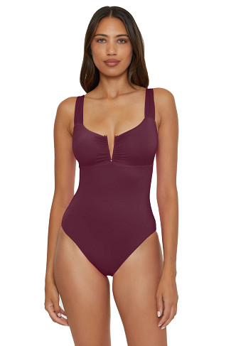 AUBERGINE Viviana V-Front One Piece Swimsuit