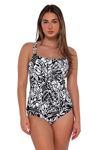 CARIBBEAN SEAGRASS TEXTURE Taylor Underwire Tankini Top (D+ Cup)