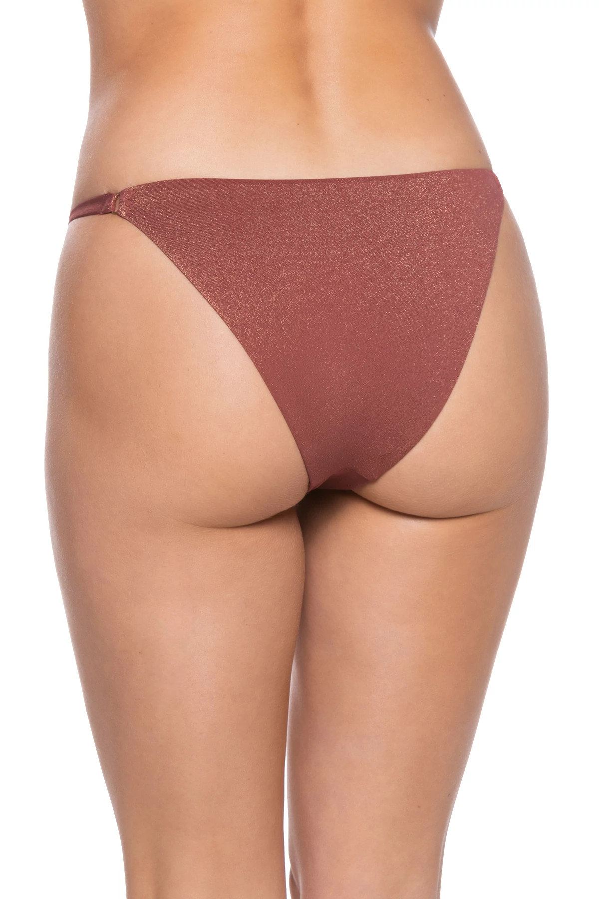 SPICE SHIMMER Parker Shimmer Tab Side Brazilian Bikini Bottom image number 2