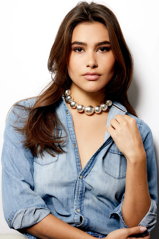 SILVER Collier Bubble Pendant Necklace