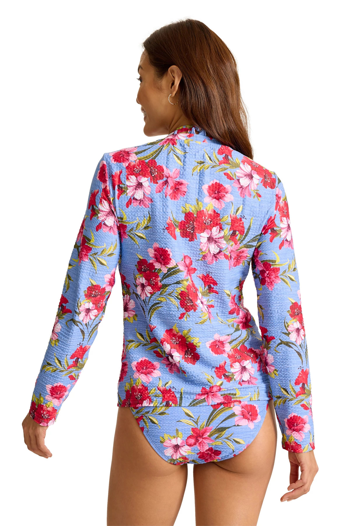 BLUE MONDAY Front Zip Rash Guard image number 2