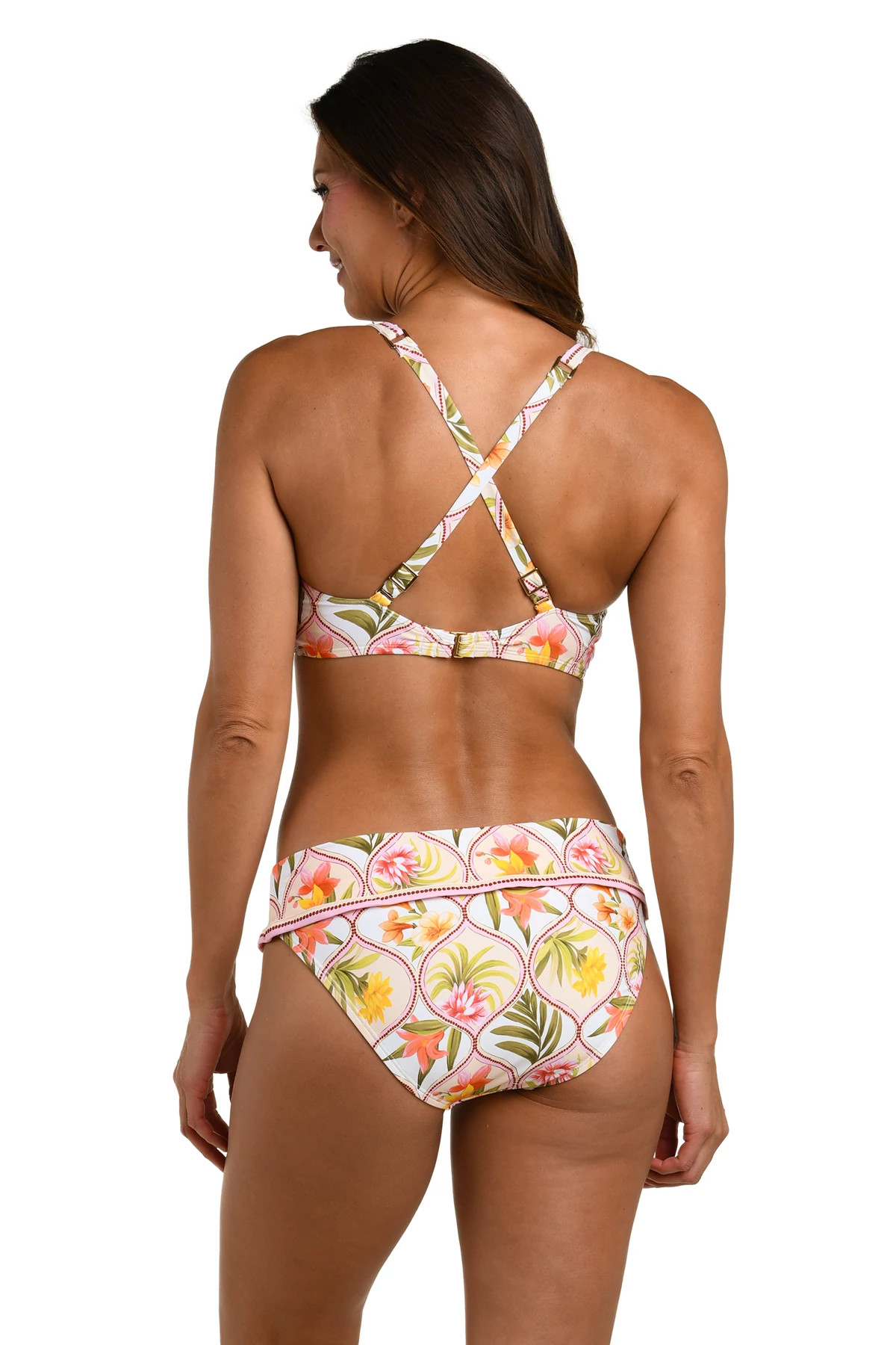 MULTI Floral Raffia Ring Bikini Top image number 3