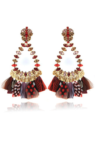 GOLD Riviera Feather Earrings