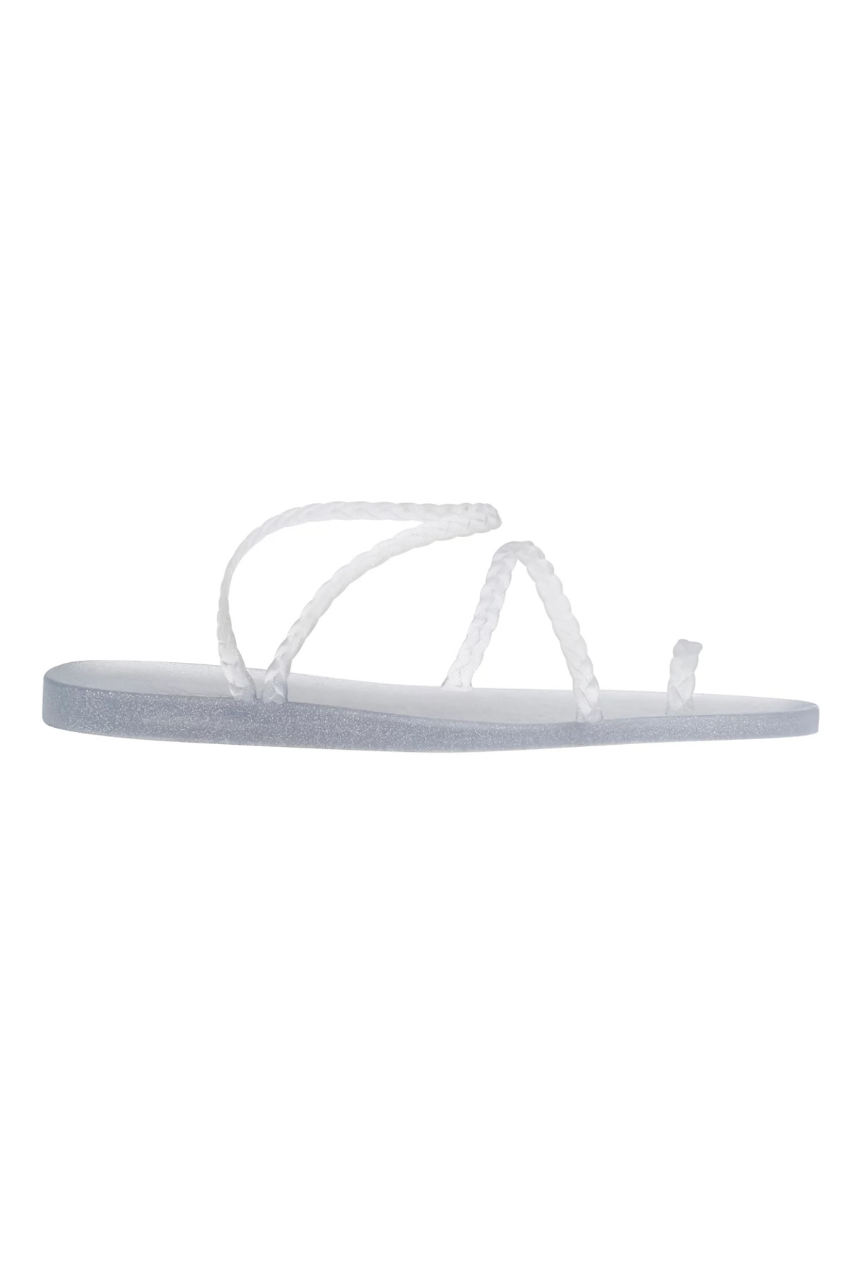 CLEAR/SILVER GLITTER Eleftheria Sandals image number 2