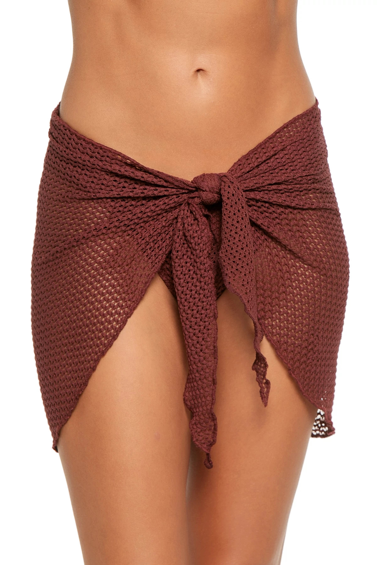 MAROON CROCHET Crochet Sarong image number 1