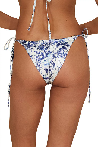 DEEP SEA CHINOISERIE Adriatic Tie Side Hipster Bikini Bottom