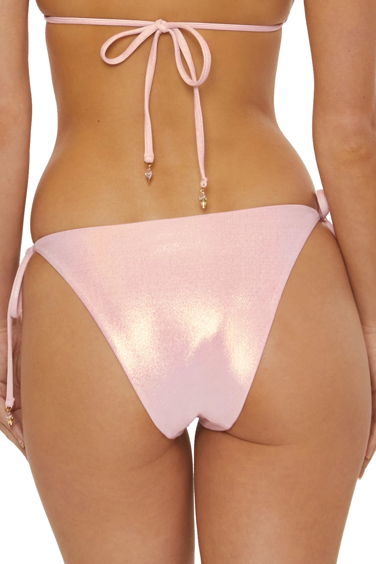 PRIMROSE PINK Iridescent Brazilian Bikini Bottom image number 2