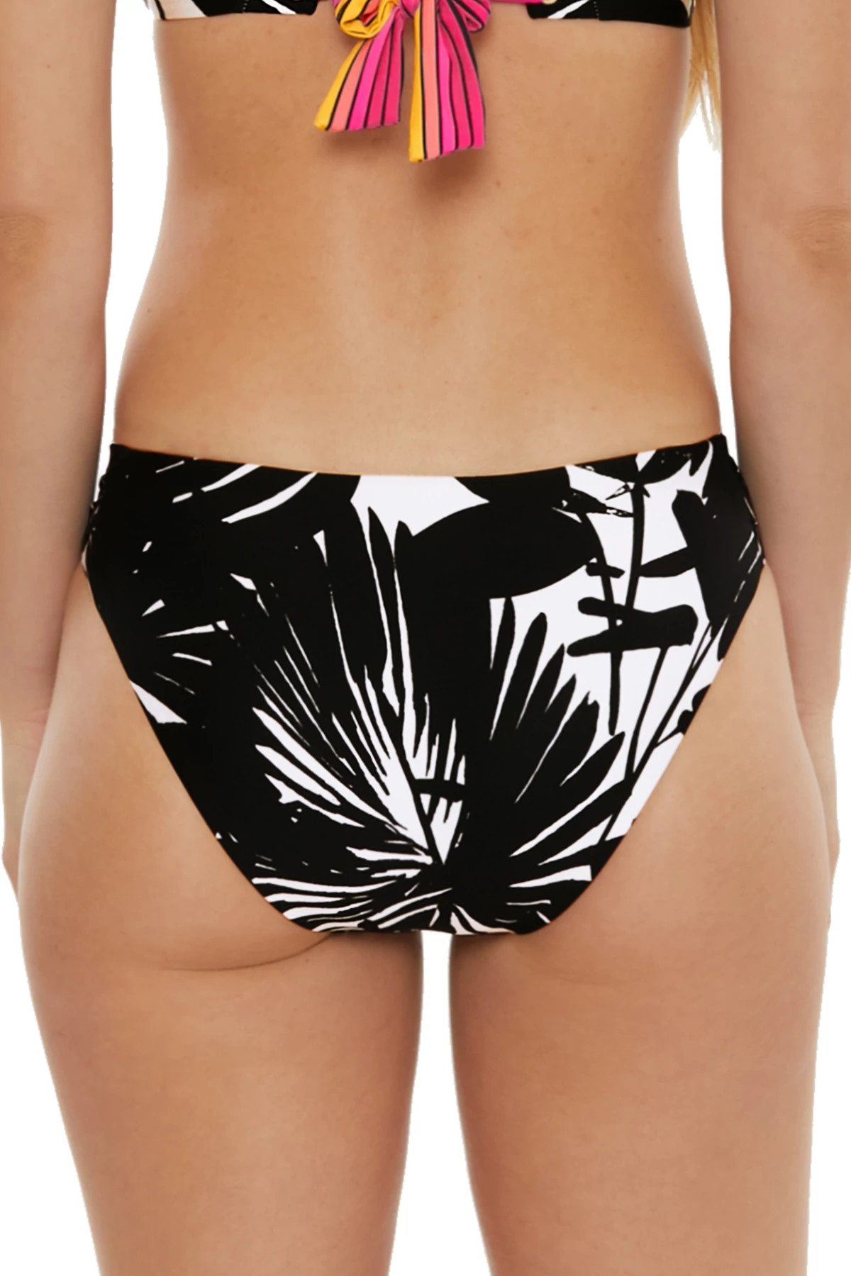 BLACK/VANILLA Tab Side Hipster Bikini Bottom image number 2
