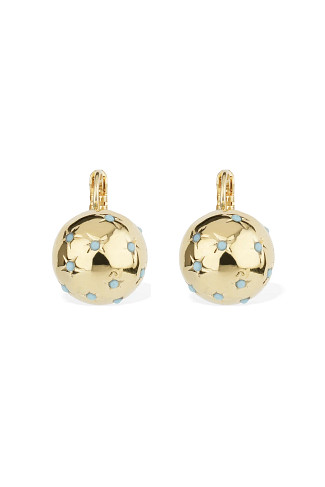 081 GOLD Comet Dome Drop Earrings