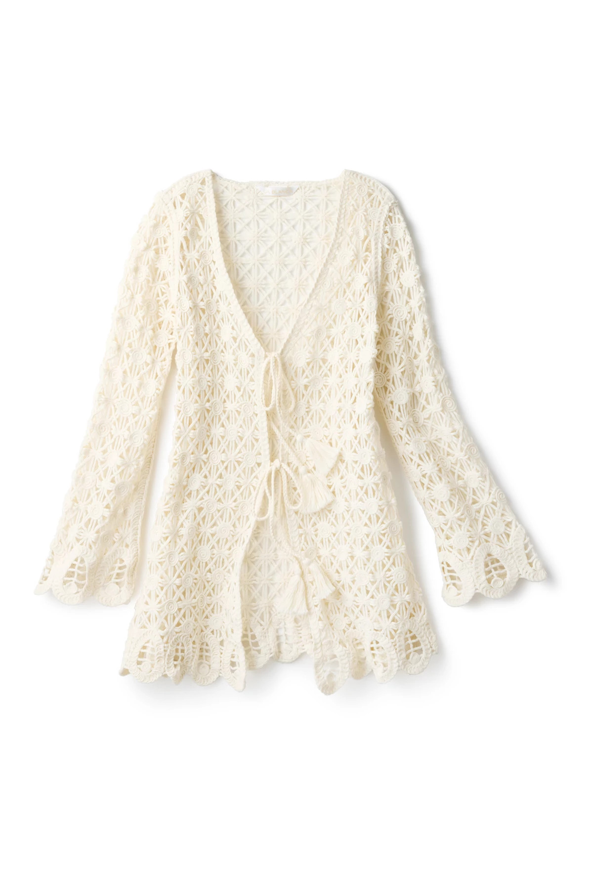 IVORY Crochet Kimono image number 3