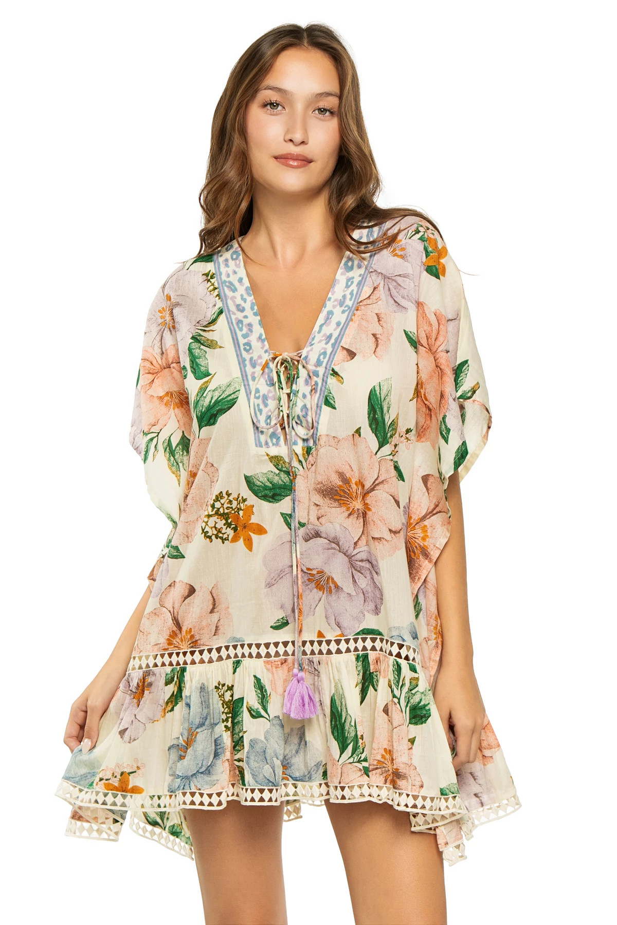 NEAPOLITAN V-Neck Mini Dress image number 1