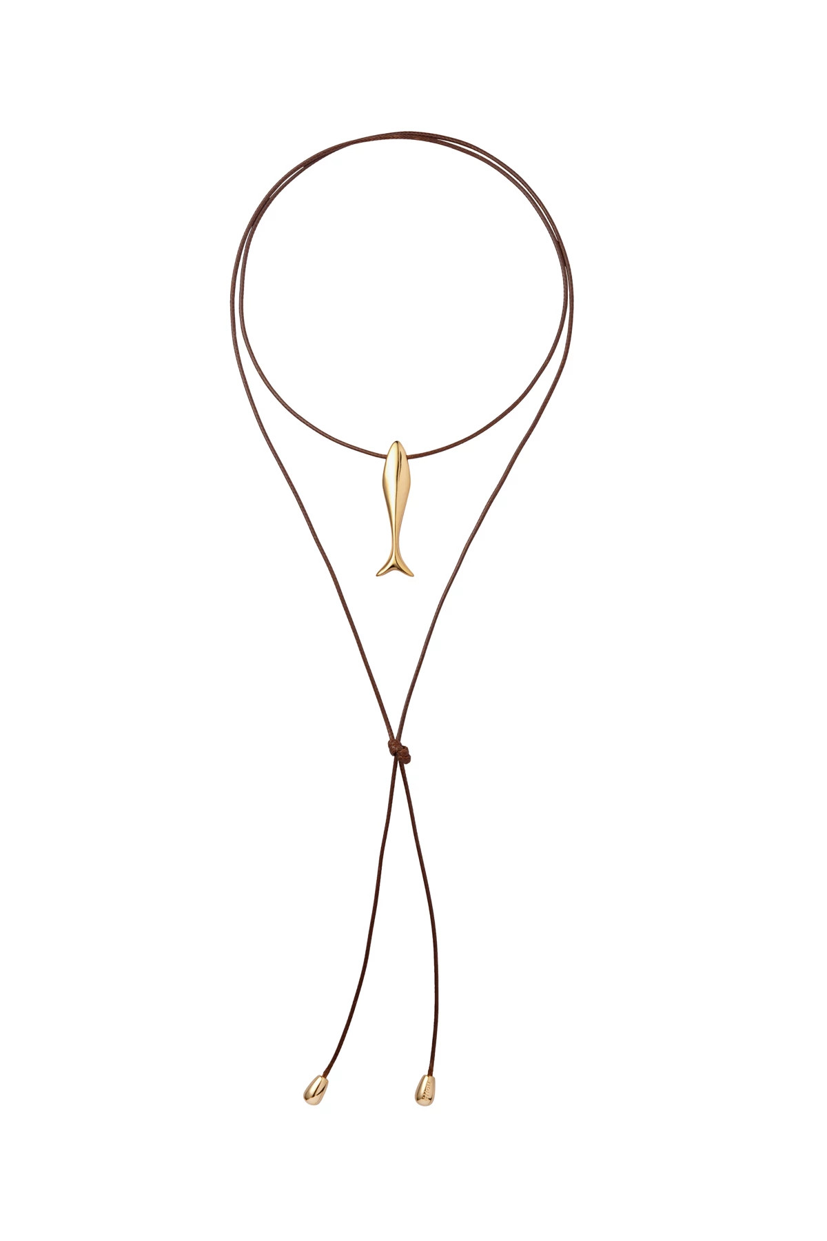 GOLD Minnow Wrap Necklace image number 1