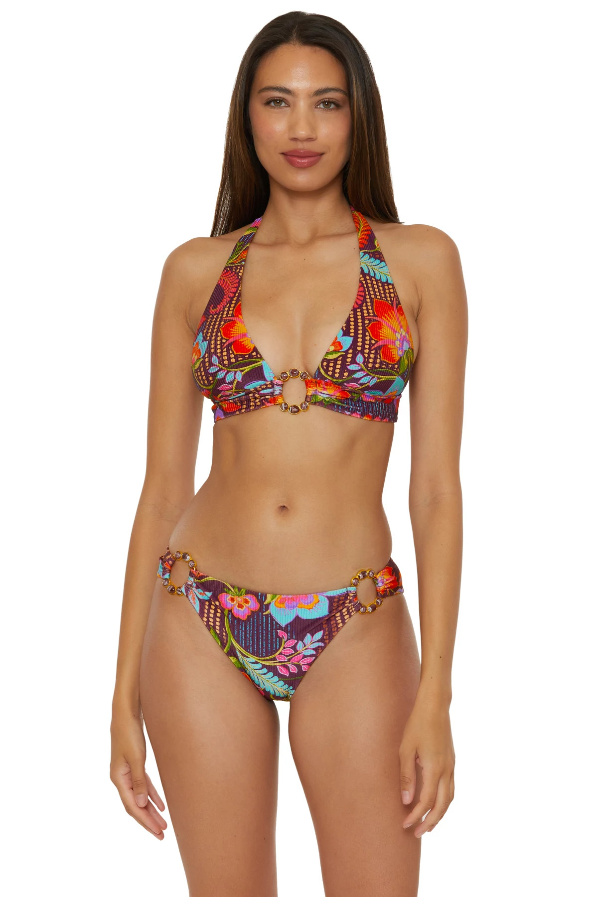 MULTI Mira Halter Bikini Top image number 1